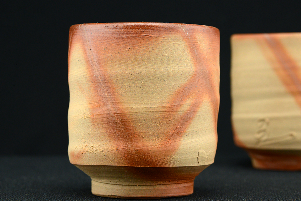 Shunko-en bizen yunomi teáscsésze pár